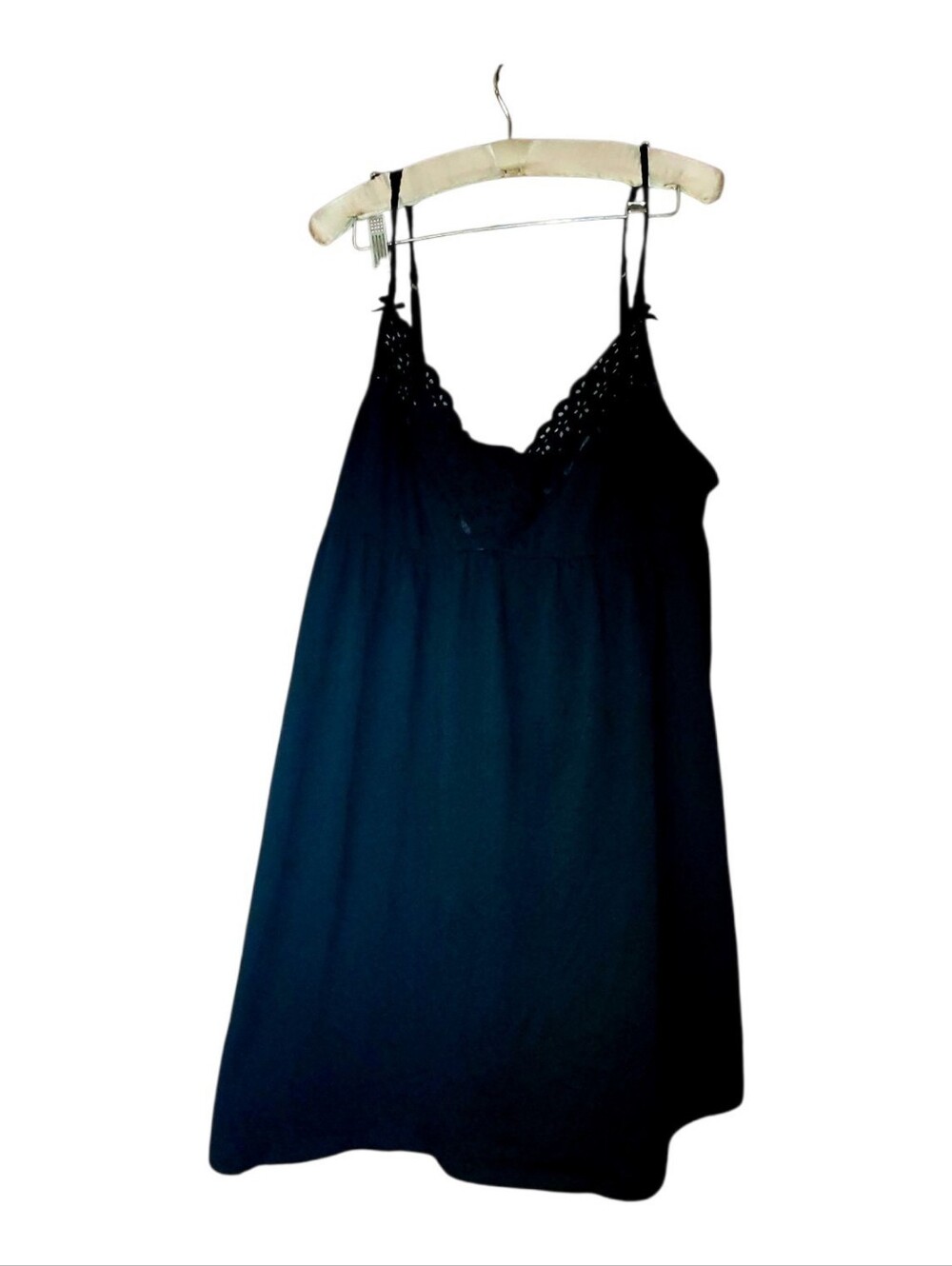 Victoria's Secret Black Babydoll Nighty Cotton XL